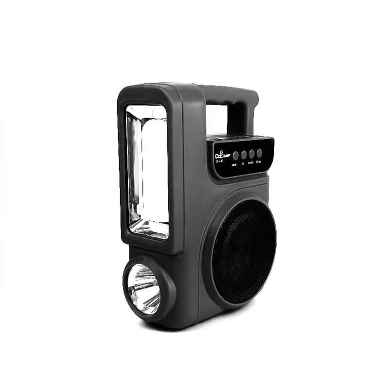 Ηλιακό Φορητό Bluetooth Ηχείο - Φακός, Camping, Έξτρα Φωτιστικό με Καλώδιο, FM Radio, Υποδοχή Κάρτα Μνήμης, USB, 2 προβολείς, χερούλι, CCLAMP